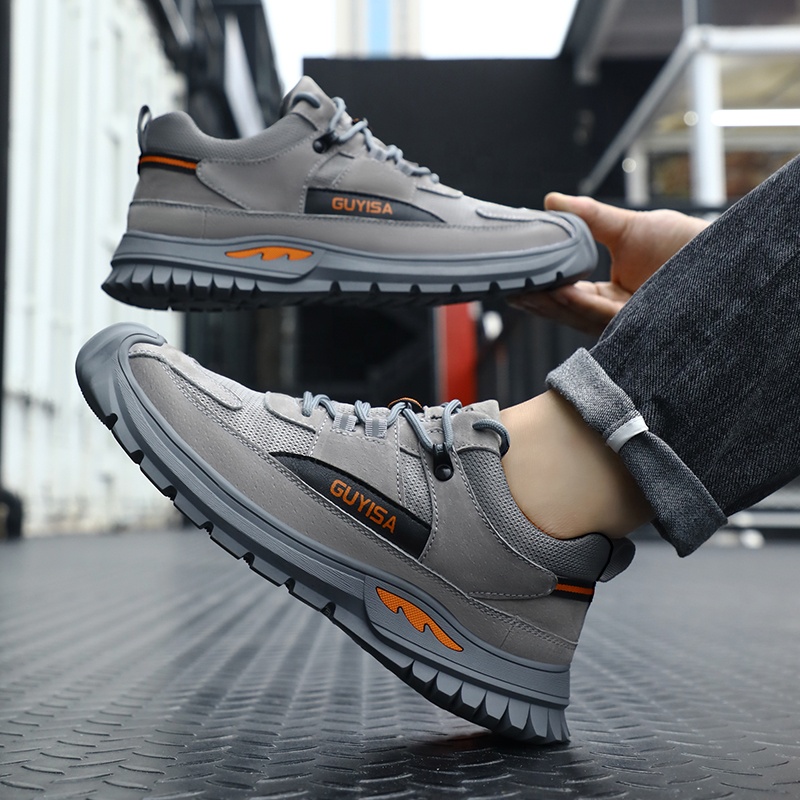 GUYISA Fashion New Factory Direct Sales Breathable Mesh Work Shoes Outdoor Sports Men's Steel Toe Safety Shoes