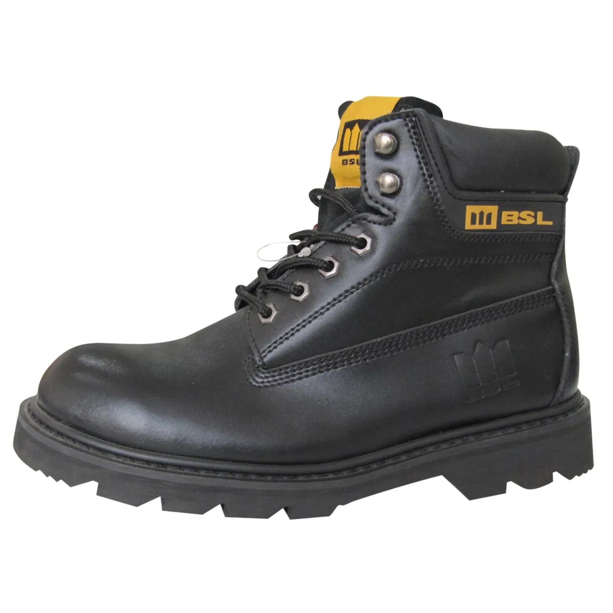 SLS-B41f8 High Quality Top Popular Fashion Machine Sewing Lining Full Grain Upper Leather Steel Toe Safety Shoes Boots Footwear for Men