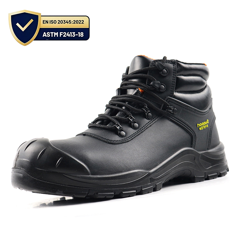 New Style Construction Waterproof Genuine Leather Anti slip Work Safety Shoes for Man Safety Shoes Steel Toe Work Boots Safety