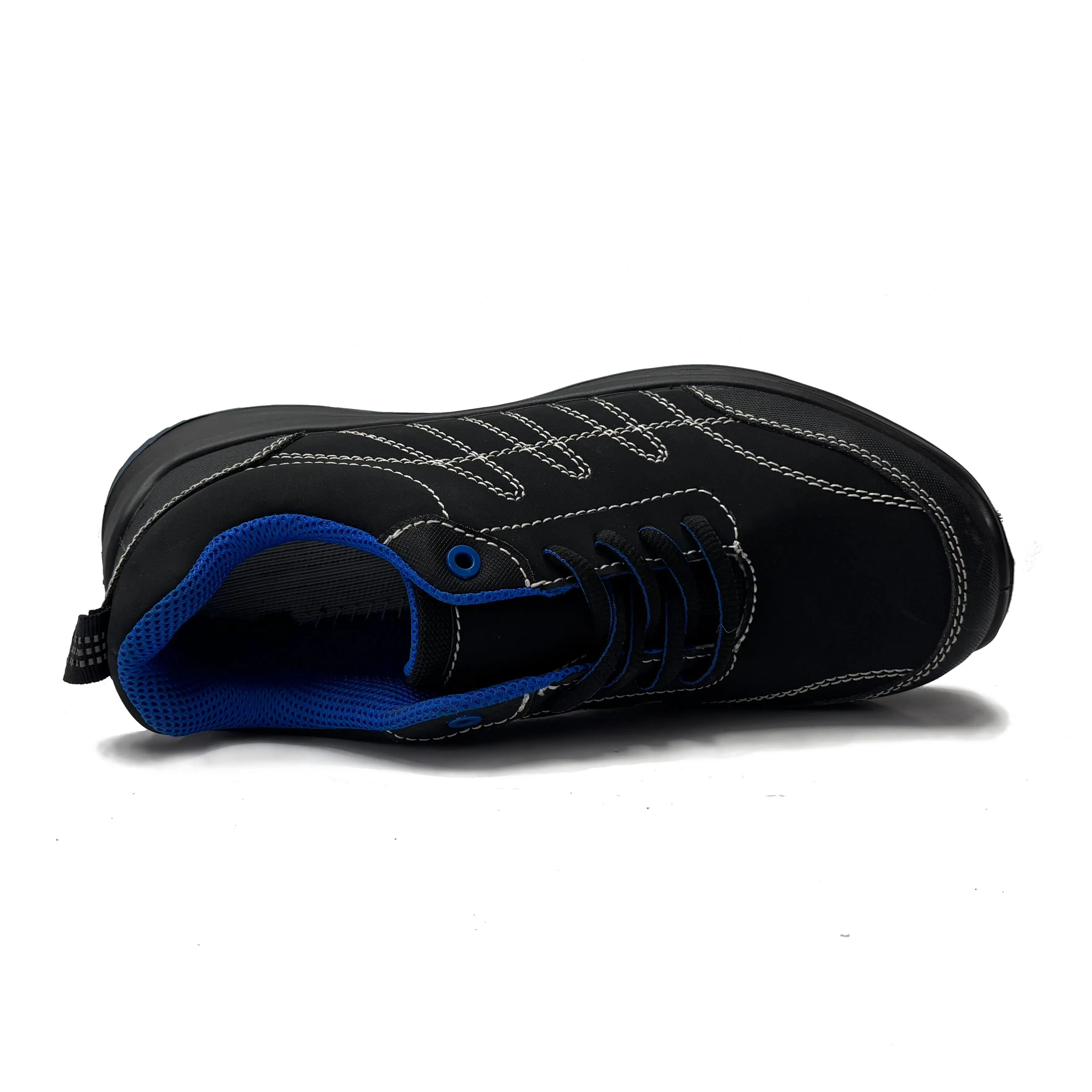 Black Nubuck Leather Safety Boots with PU Injection Outsole
