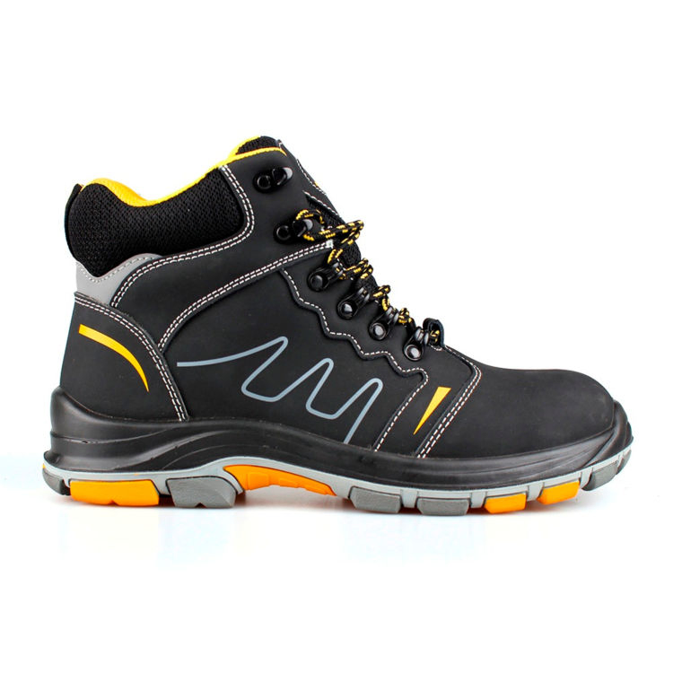 Hiqh Quality Nubuck Leather Safety Boots with PU/Rubber Sole