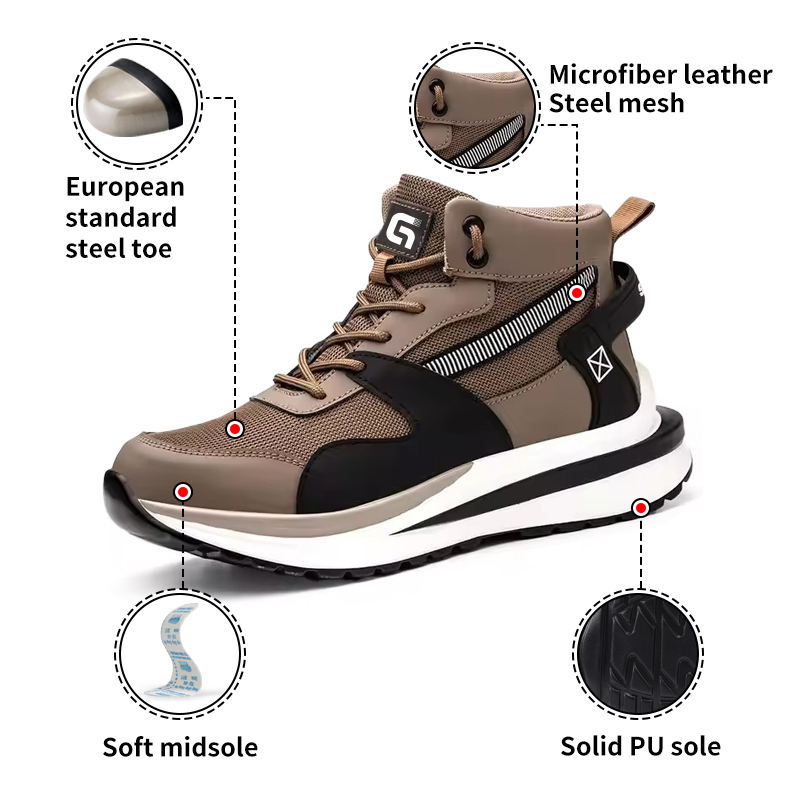 New Arrival Mountaineering Breathable Safe Toe Sport Safety Shoes for Men Working Industrial Price Breathable Industrial Outdoor