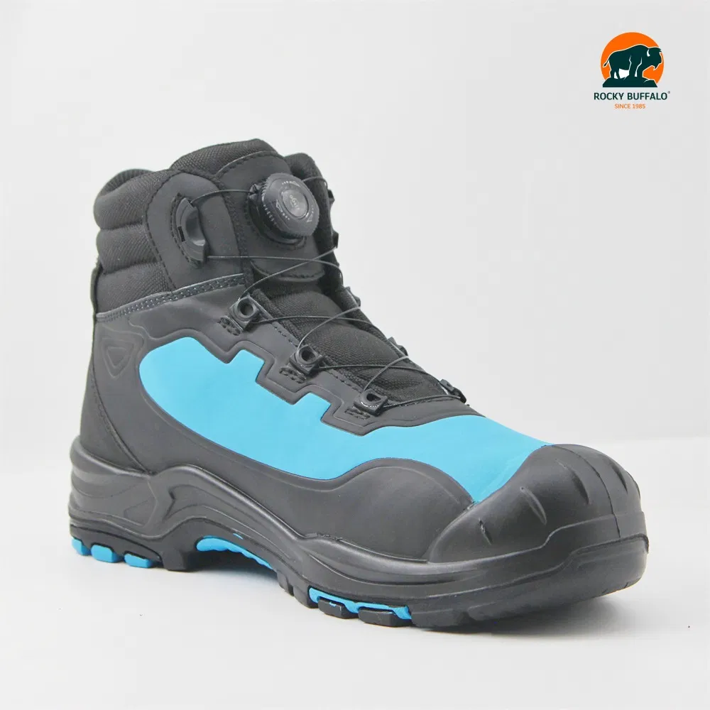 Rocky Buffalo Non-Slip Oil Resistant Rubber Outsole Anti Static Composite Toe New Design Sport Safety Shoes with Rutary Buckle
