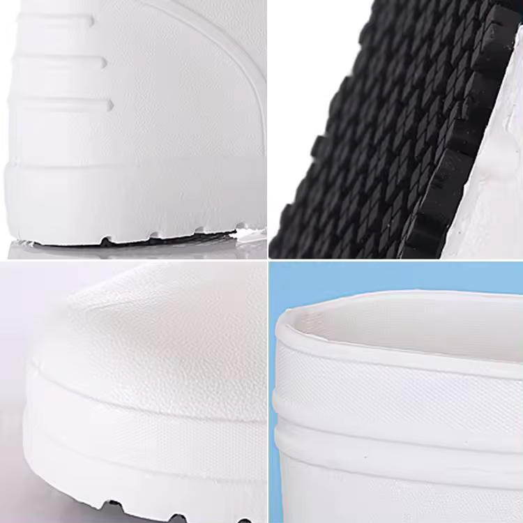 Wholesale Food Service Oil Acidproof Anti Slip Waterproof Steel Toe White Safety Rain Boot