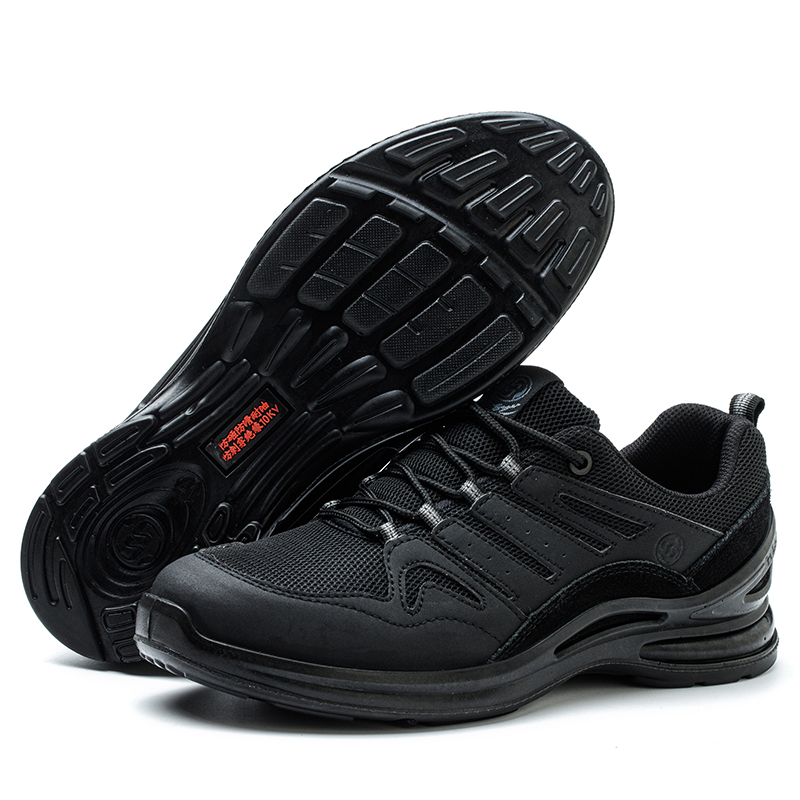 CHITED Unisex Safety Shoes Black Microfiber Leather Insulation Breathable PU Outsole Autumn Outdoor Work
