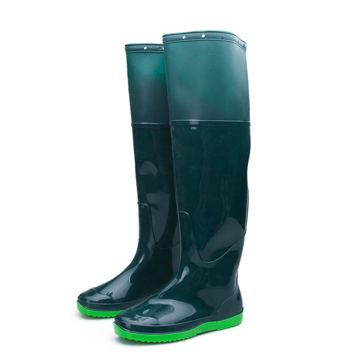 Wholesale New Design Customize Waterproof Non Slip Industrial Safety Boots Knee Rain Shoes for Workers Sepatu Sawah PVC Gumboots
