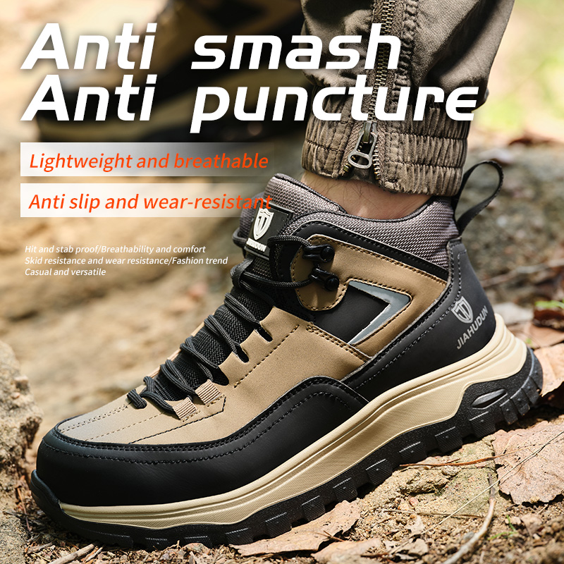 Steel Toe Safety Shoes Men Women Lightweight Breathable Industrial Work Boots Puncture Resistant Construction Anti-Slip Sneakers
