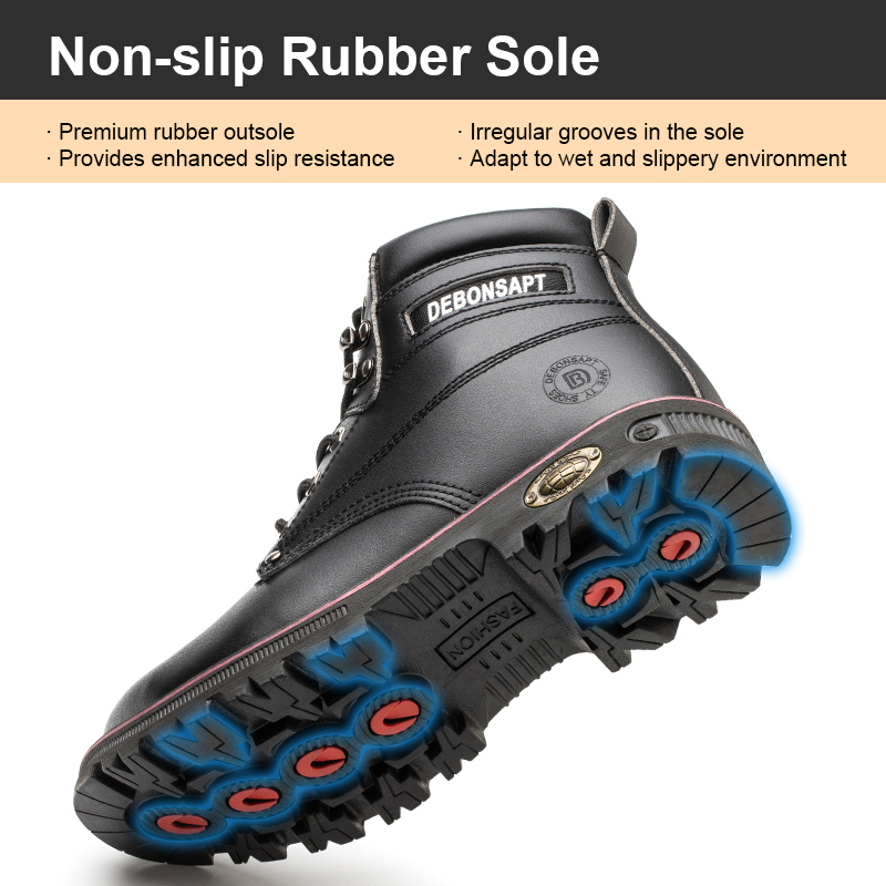 DEBONSAPT 2022 Hot Selling Industrial Protective Breathable Work Mid-cut Boot Casual Trainers Safety Shoes for Men Brown