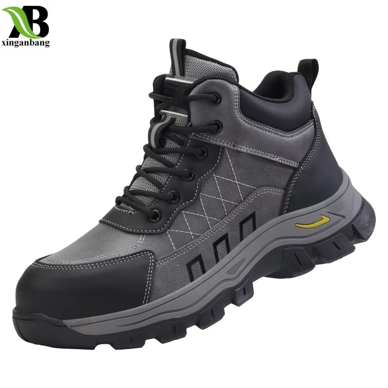 Lightweight Safety Work Sneakers with Slip-Resistant Rubber Outsole