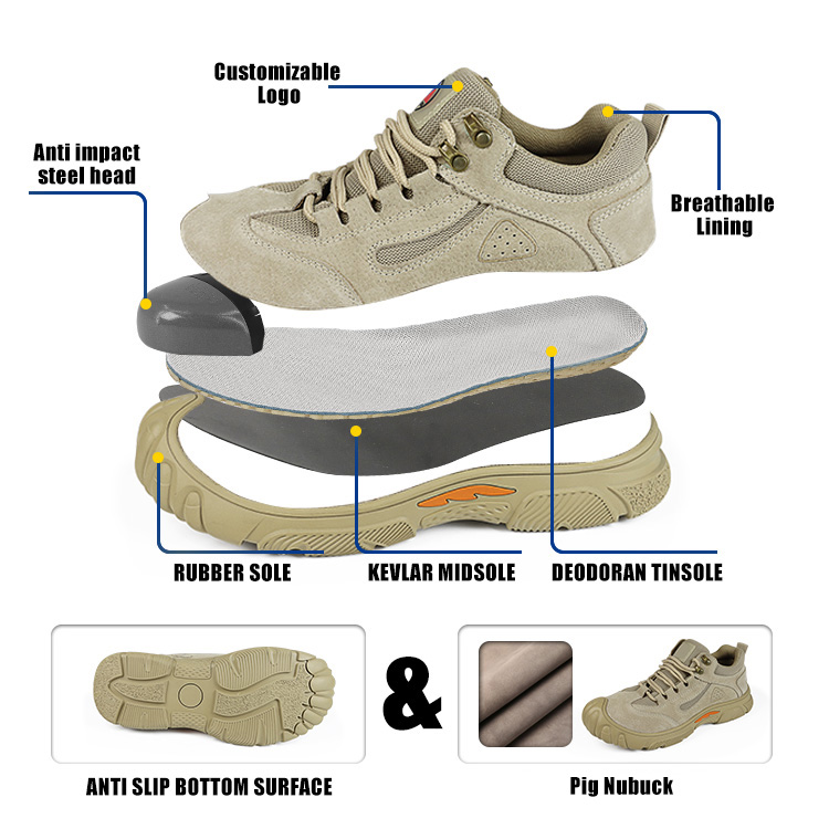 Manufacturer's Impact Resistant Construction Security Shoes Steel Toe Industrial Working Safety Shoes Men Women Summer