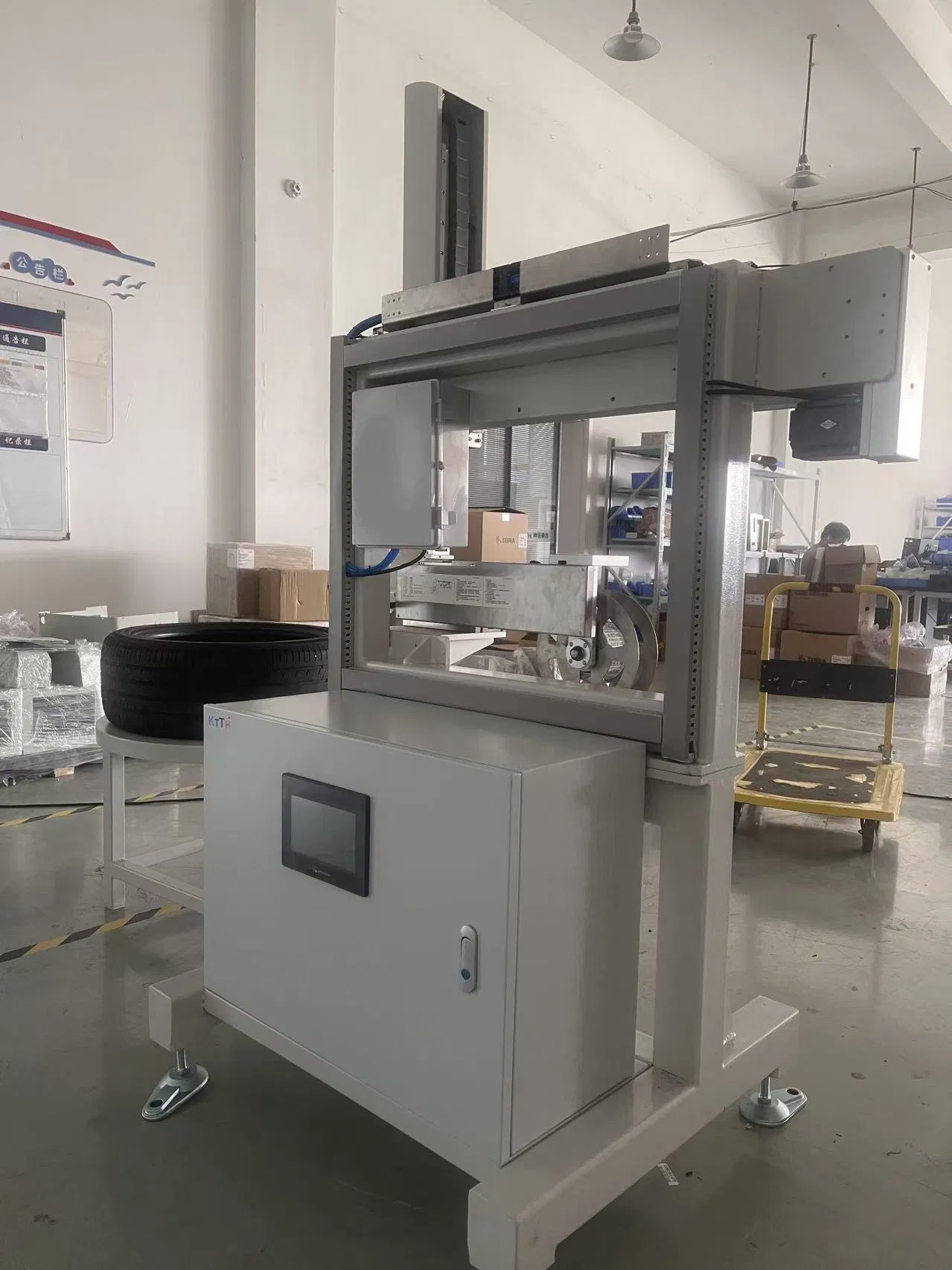 Customized Heavy Duty Inline Tire Labeling System for Industrial Rubber Product Sifting