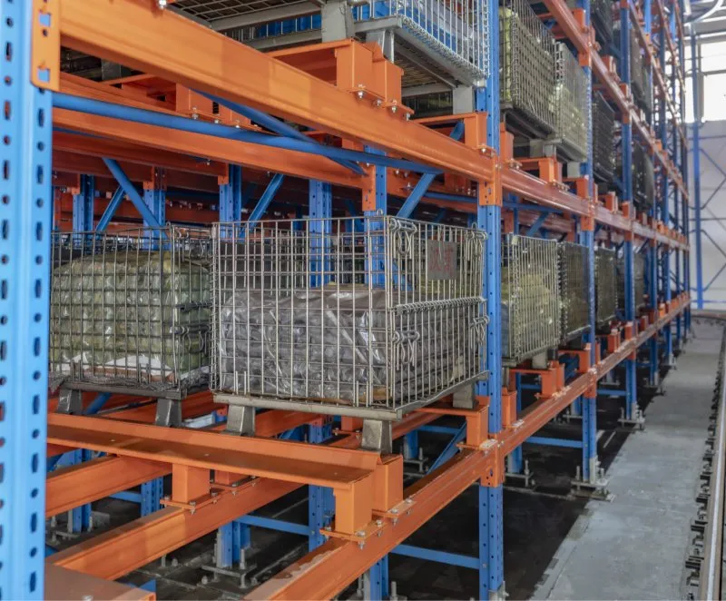 Robust Long Span Steel Racking Asrs System for High Value Components Warehouse
