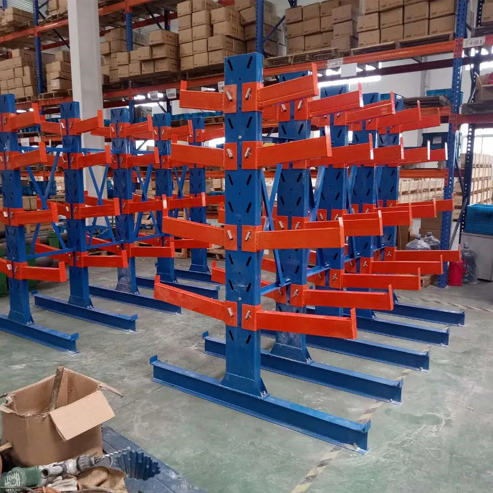 Steel Industrial Pallet Heavy Duty Shelf Garage Warehouse Storage Pipe Cantilever Rack System for Storing Fabric Roll Timber Lumber Sheet Hydraulic Hose Carpet