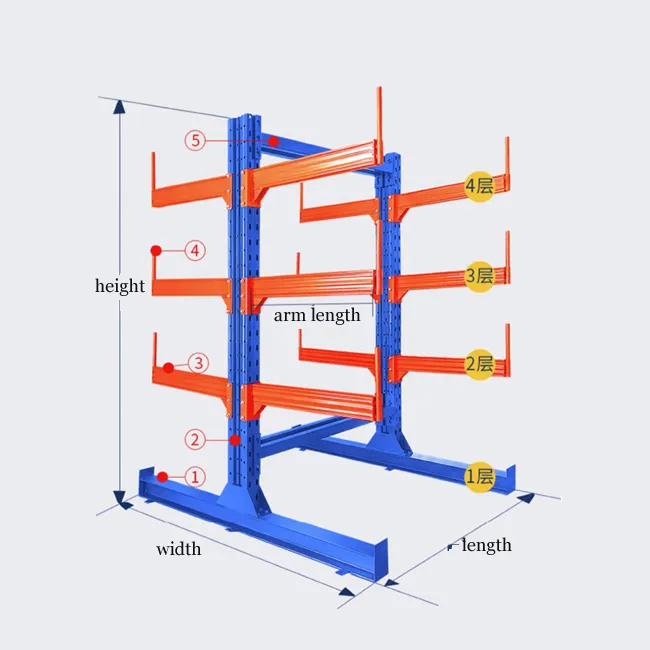 Warehouse Shelves System Cantilever Rack Warehouse Storage Racking