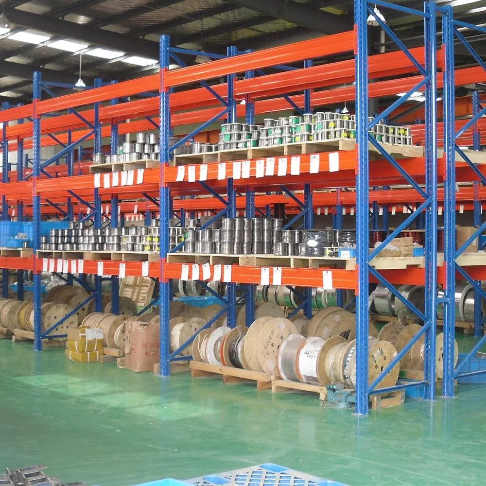 Best Price Heavy Duty Mobile Pipe Garage Storage Supermarket Shelf Metal Steel Industrial Pallet Vertical Warehouse Racking System for Storing Fabric