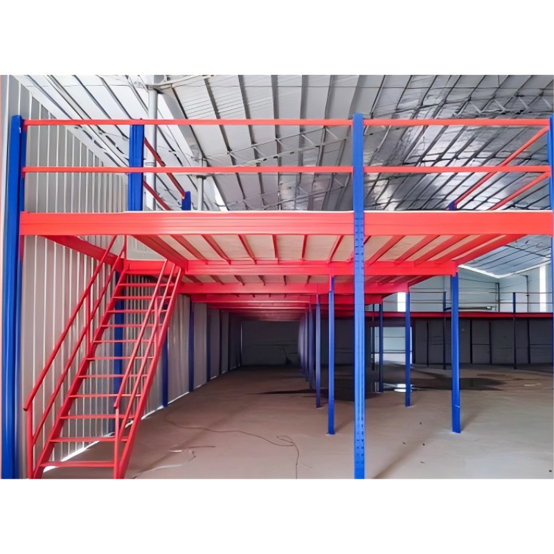 Steel Mezzanine Floor with Pallet Racking Support System Adjustable Height &amp; Corrosion Protection