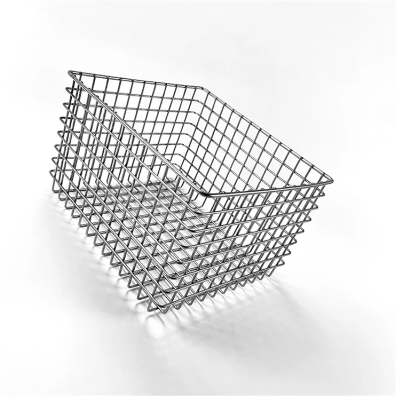 OEM Working Stainless Steel Mesh Baskets for Slaughterhouses, Drainage and Oil Control Drying Turnover Steel Mesh Containers