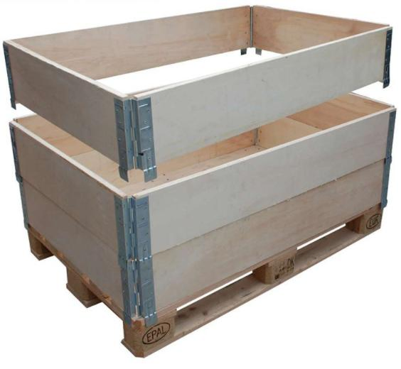 4-Way Pallet Board Warehouse Storage Hinge Wooden Box Surrounding Hoarding Collar