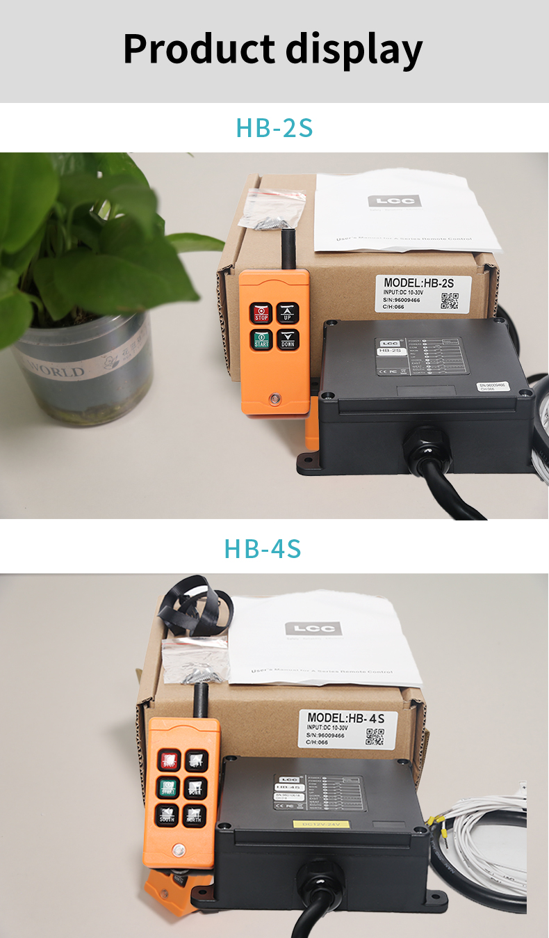 HB-4S Wireless Waterproof IP67 Pendant Control Station Radio 24 Volts Industrial Remote Control for Crane