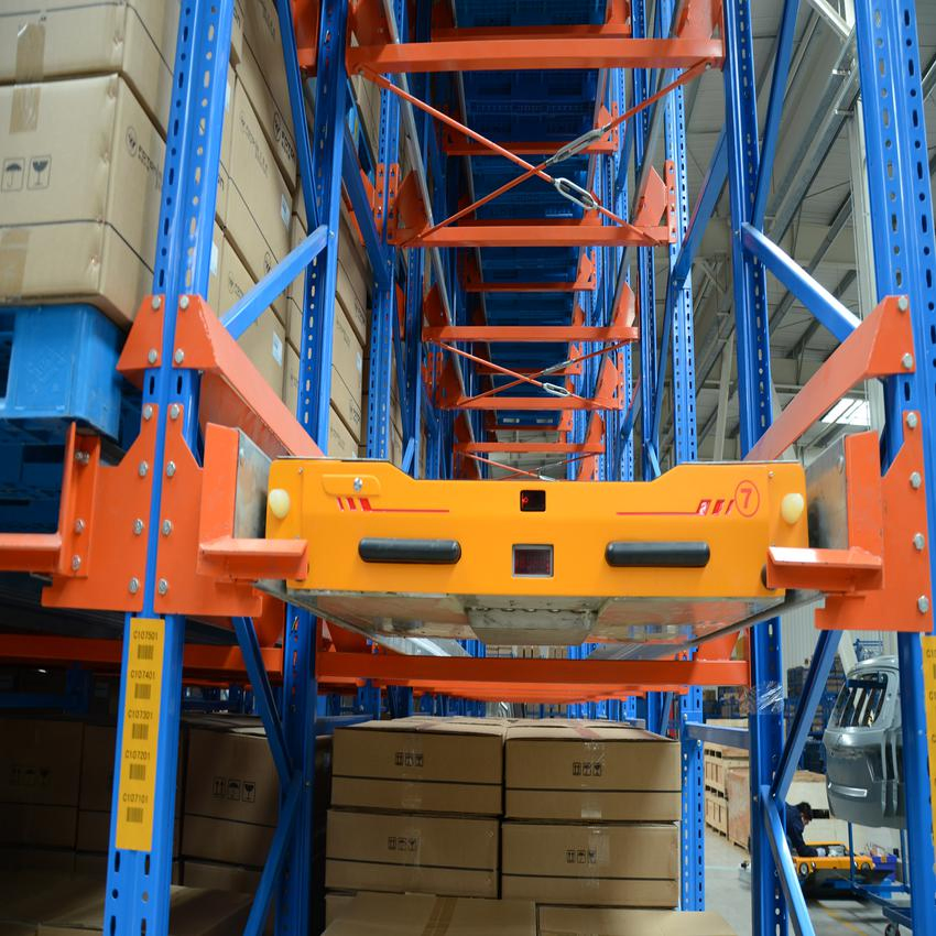 High Load Piled Outdoor Zinc-Coated Intelligent Warehouse Storage Loft Cantilever Slotted Frame Alloy Cargo Carrier Shuttle Rack
