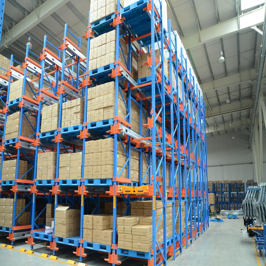 High Load Piled Outdoor Zinc-Coated Intelligent Warehouse Storage Loft Cantilever Slotted Frame Alloy Cargo Carrier Shuttle Rack