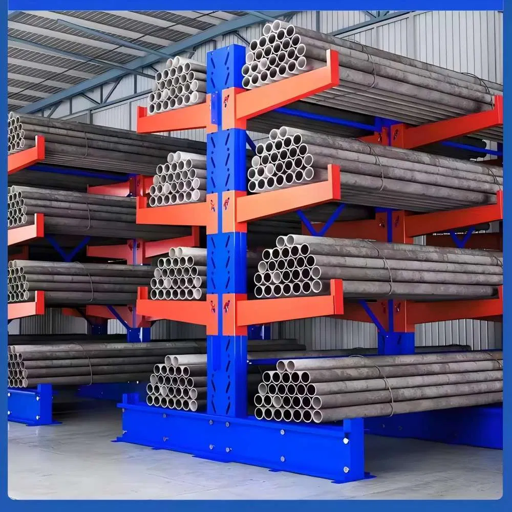Warehouse Customized Steel Heavy Duty Cantilever Storage Racking for Tube Pipe