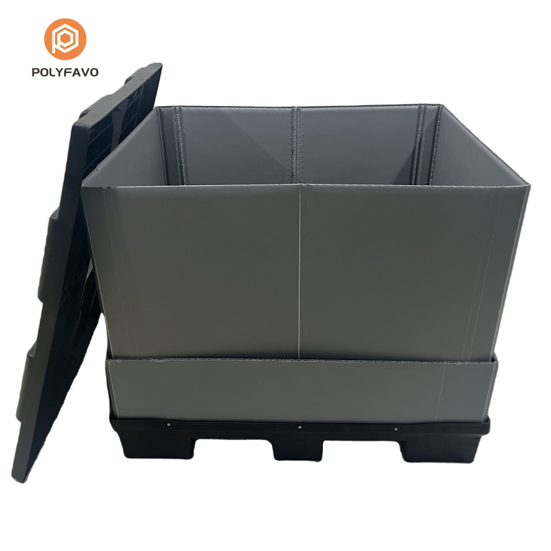 OEM ODM Customized Lightweight Heavy Duty Collar Sleeve Collapsible Z Fold Pallet Box