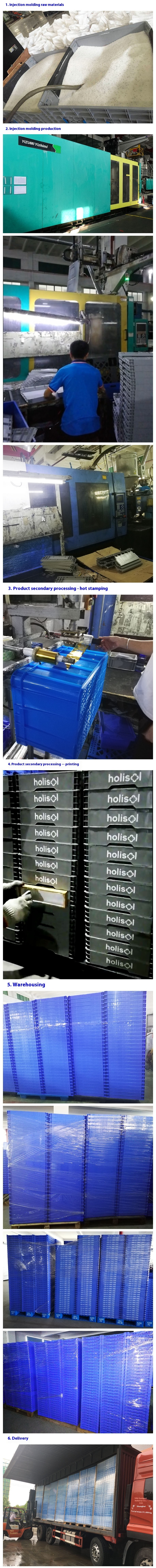 Tool Box Crate Foldable Plastic Turnover Logistics Moving Bin Tote Stackable Storage Packaging