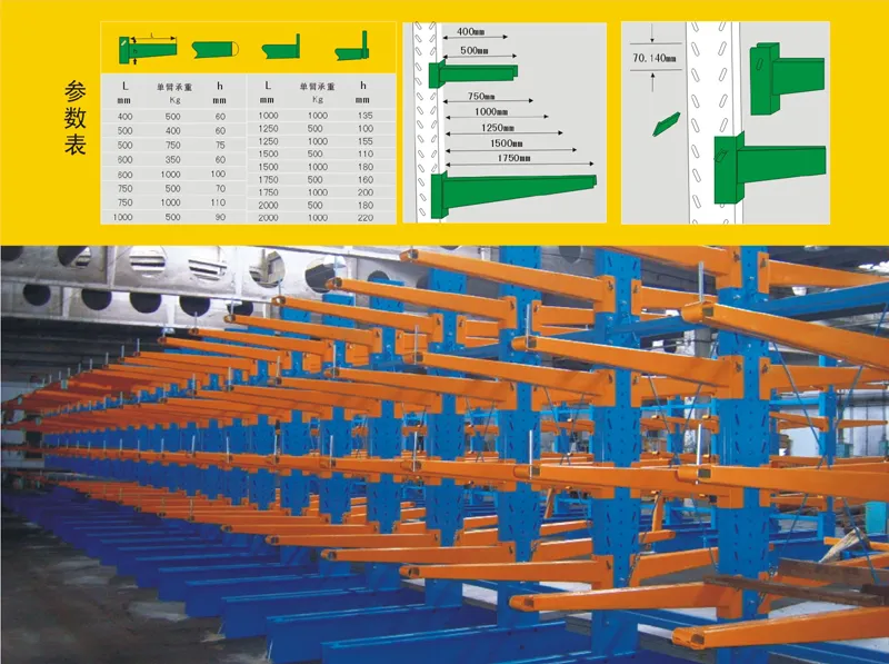 Steel Cantilever Rack Upright Powder Coated