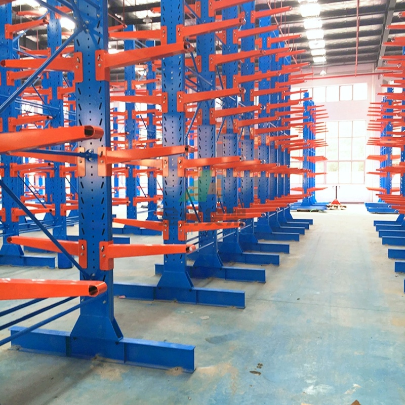 Customized Warehouse Storage Shelf Racking System Cantilever Rack with Adjustable Arm Lengths