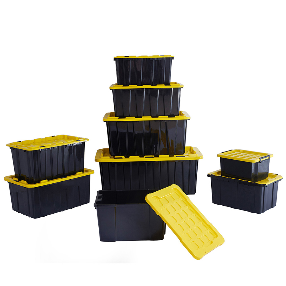 40L Large Heavy-Duty Tool Stackable Storage Plastic Bin Tote Organizing Container with Durable Lid