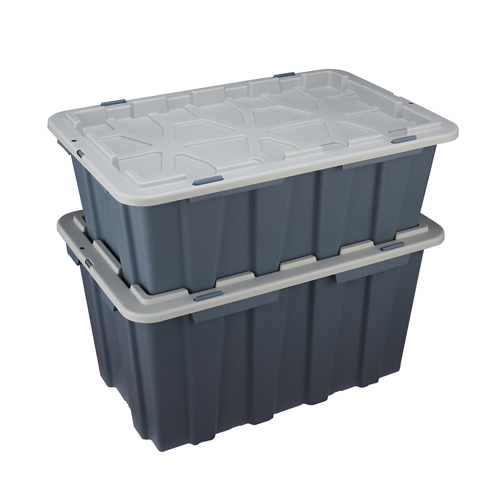 40L Large Heavy-Duty Tool Stackable Storage Plastic Bin Tote Organizing Container with Durable Lid