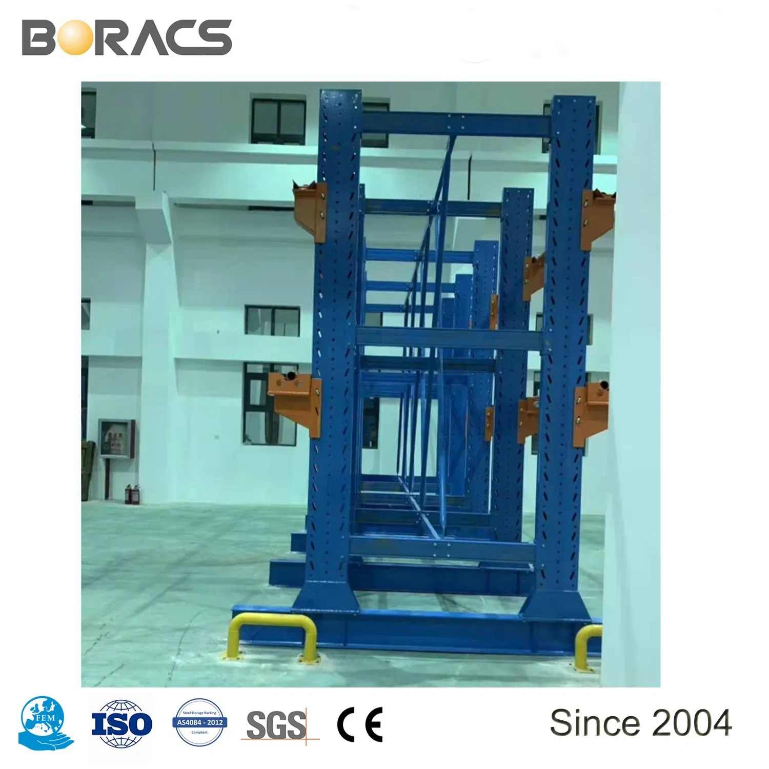 Outside Usage Hot Dipped Galvanized Cantilever Rack for Long Steel Pipe, Long Wooden Panel, Car