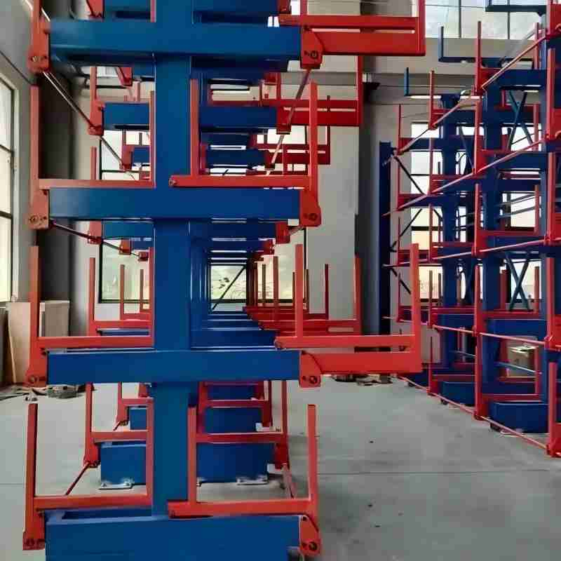 Multi-Layer Motorised Telescopic Cantilever Rack for Aluminum Profile Tube Storage
