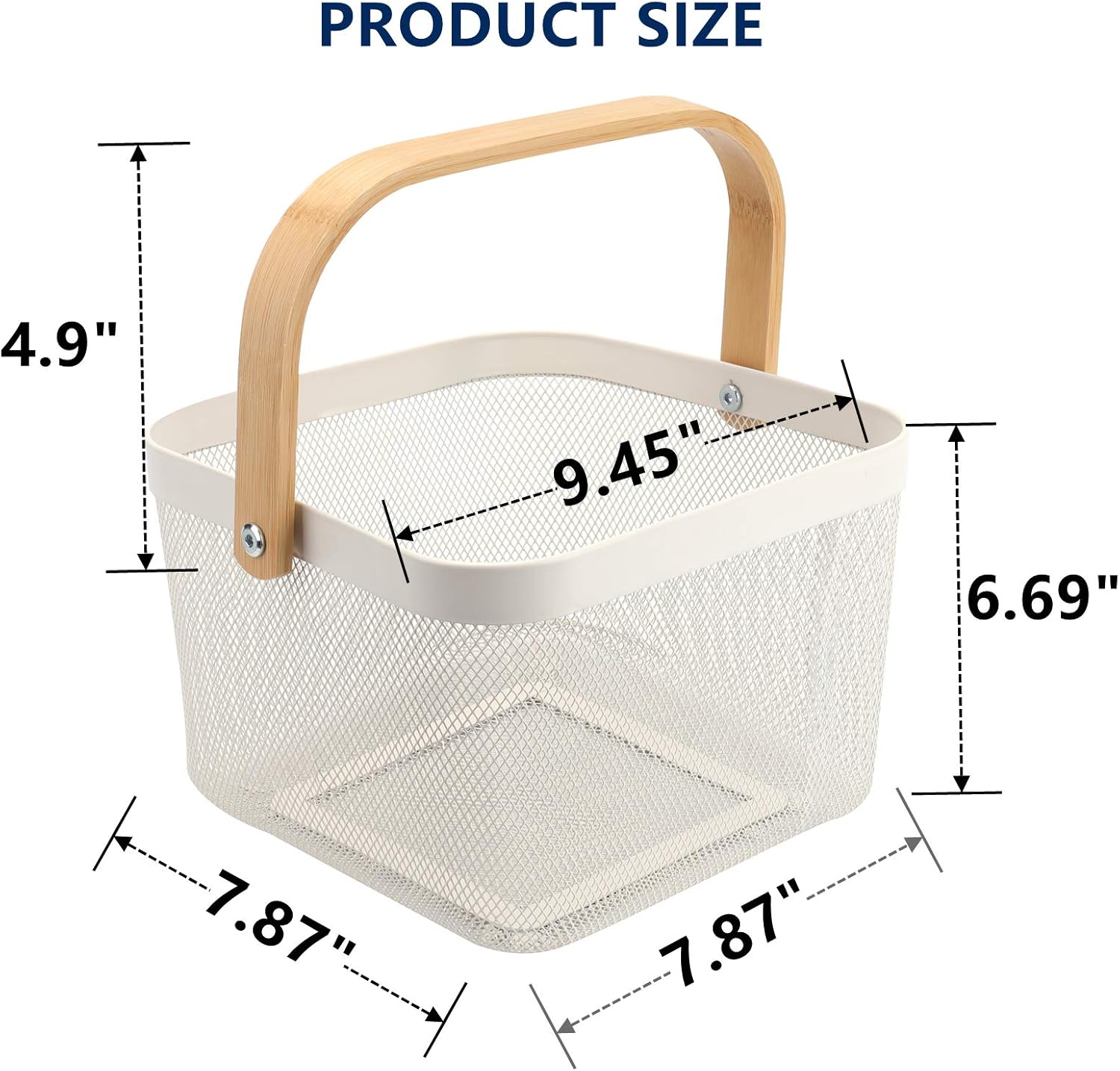 Organizing Metal Mesh Steel Wire Harvest Storage Basket