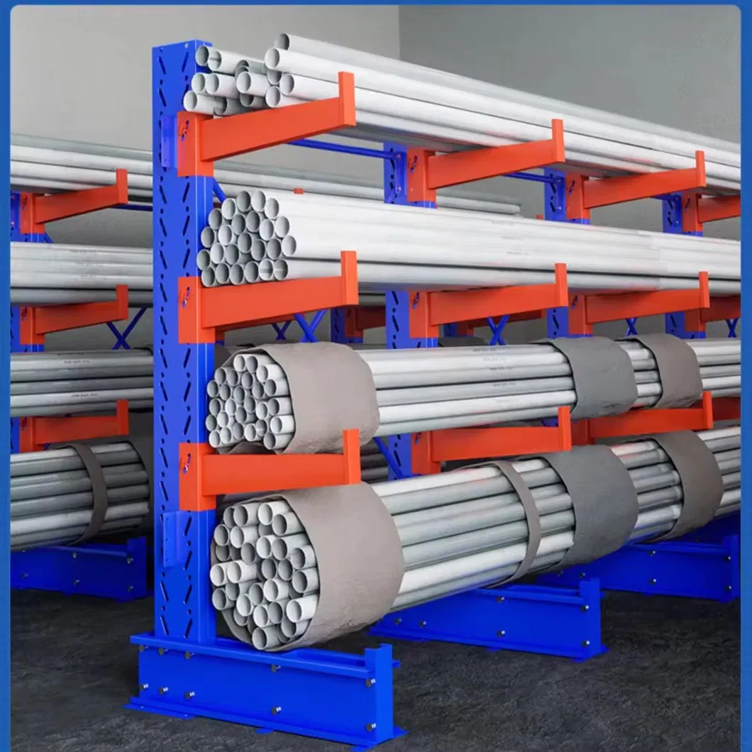 Warehouse Customized Steel Heavy Duty Cantilever Storage Racking for Tube Pipe