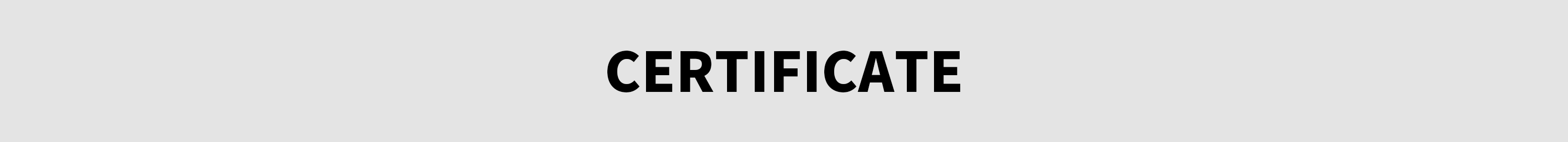 Certifications Banner