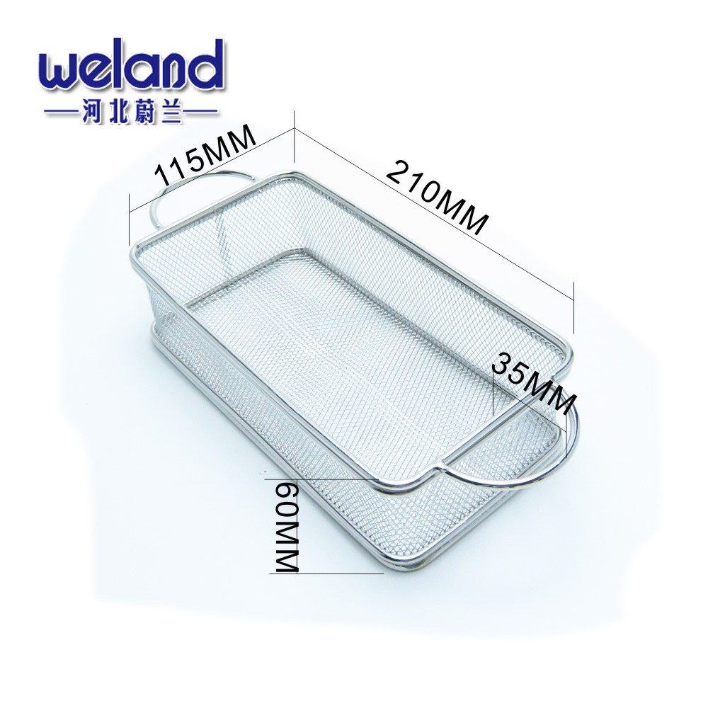 WELAND ALL KINDS FACTORY Food Grade Stainless Steel Wire Mesh French Mini Serving Chips Fry Basket