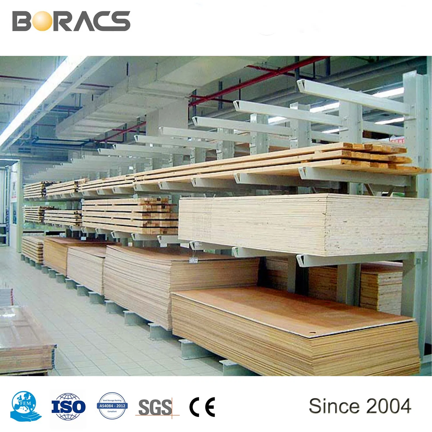 Outside Usage Hot Dipped Galvanized Cantilever Rack for Long Steel Pipe, Long Wooden Panel, Car
