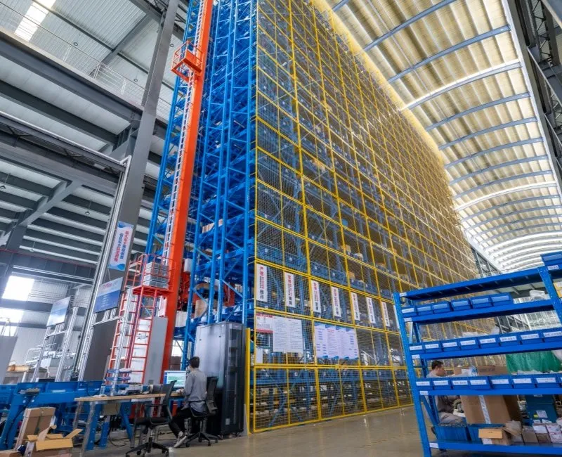 Robust Long Span Steel Racking Asrs System for High Value Components Warehouse
