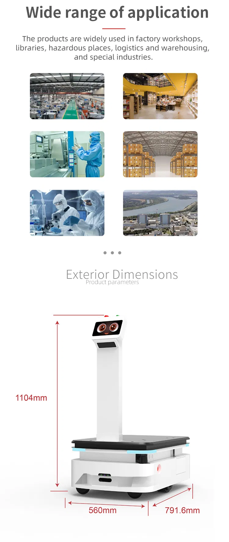 Indoor Factory Warehouse Material Delivery 300kg Agv Automated Guided Vehicle