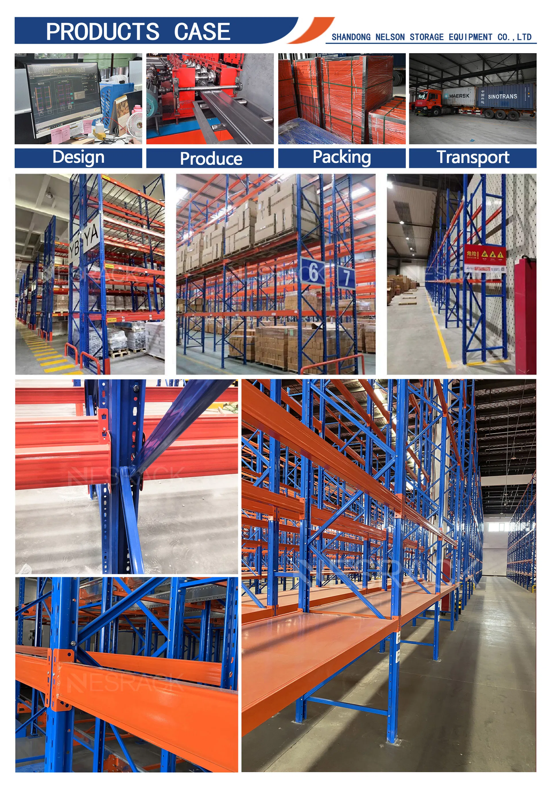 Adjustable Steel Heavy Duty Pallet Rack Diagram