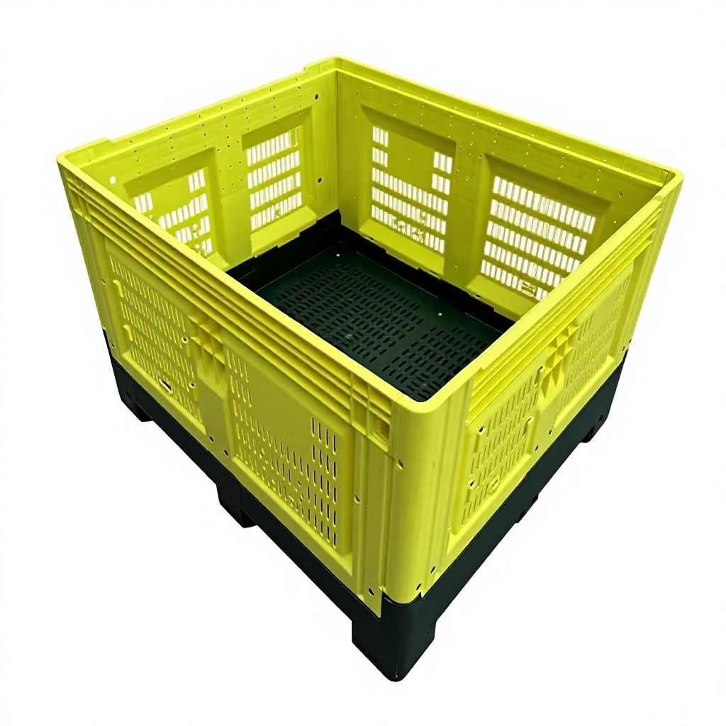 Durable Vented Plastic Pallet Bin Foldable/Collapsible and Stackable Pallet Container/Box/Tote for Apples