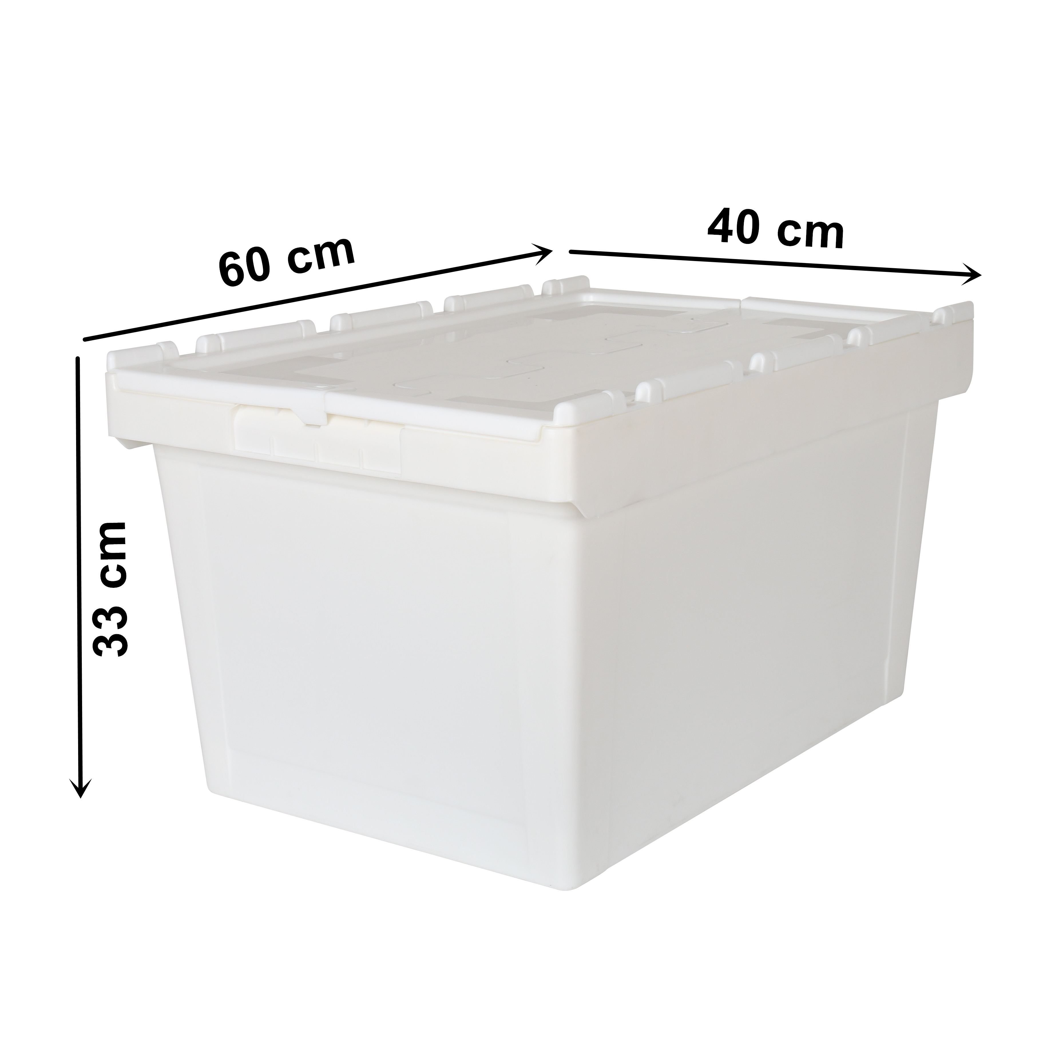 Attached lid crate 60x40x33 cm