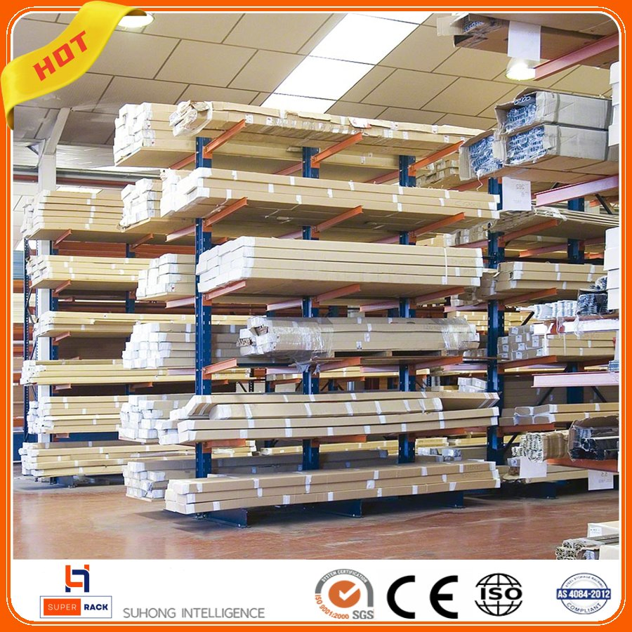Leading Factory Warehouse Long Pipe Materials Storage Single Double Arm Heavy Duty Steel Metal Shelf Stacking Cantilever Rack Storage Racking System