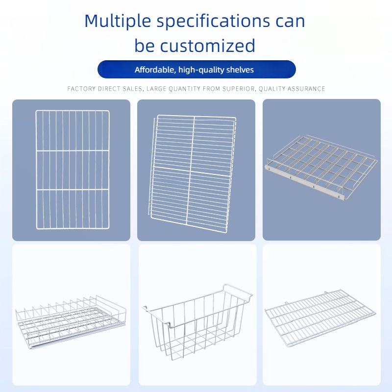 Freezer Storage Basket Deep Refrigerator Freezer Classified Foods Storage Bin Hanging Wire Mesh Organizer Container