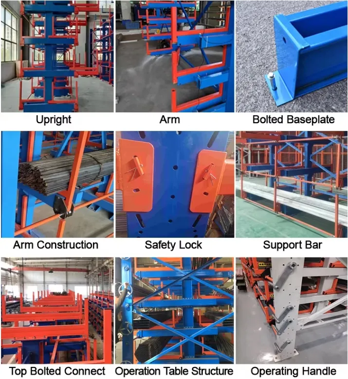 Multi-Layer Motorised Telescopic Cantilever Rack for Aluminum Profile Tube Storage