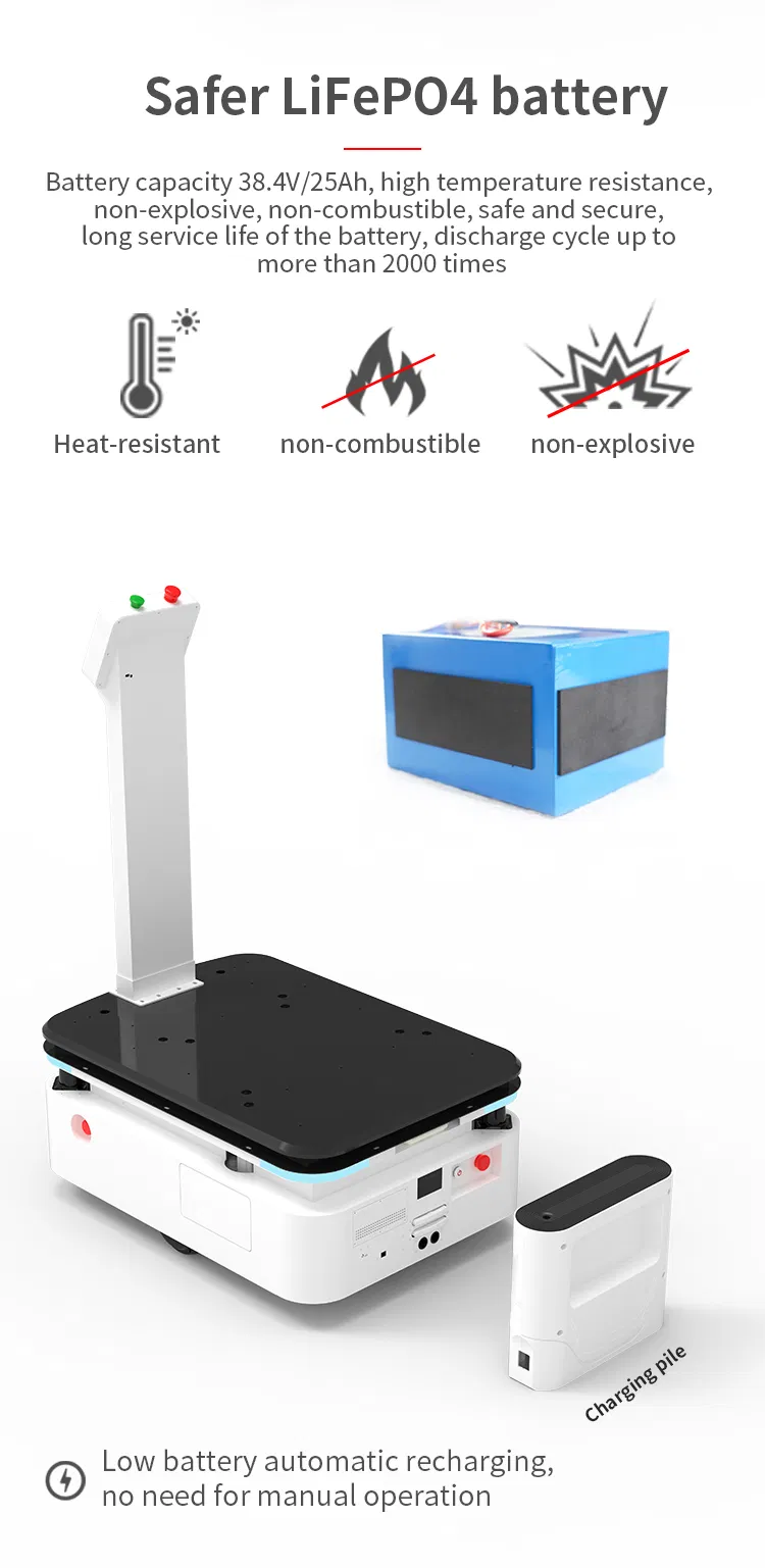 Indoor Factory Warehouse Material Delivery 300kg Agv Automated Guided Vehicle