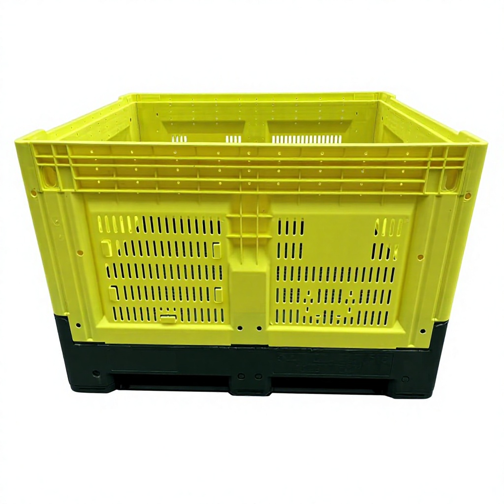 Durable Vented Plastic Pallet Bin Foldable/Collapsible and Stackable Pallet Container/Box/Tote for Apples