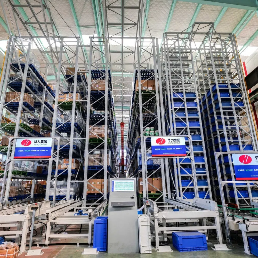 Robust Long Span Steel Racking Asrs System for High Value Components Warehouse